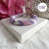 THELARIA || Bracelet Crocheté Fait Main en Acier Inoxydable et Perles “Miyuki” - Violet