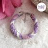 THELARIA || Bracelet Crocheté Fait Main en Acier Inoxydable et Perles “Miyuki” - Violet