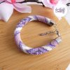 THELARIA || Bracelet Crocheté Fait Main en Acier Inoxydable et Perles “Miyuki” - Violet