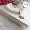 Bracelet Fin Crocheté Acier Inoxydable en Spirales avec Perles "Miyuki" - Blanc Nacré