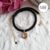 ESTRELLA || Collier Crocheté en Spirales avec Perles "Miyuki" - Noir & Doré