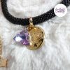 ESTRELLA || Collier Crocheté en Spirales avec Perles "Miyuki" - Noir & Doré