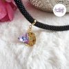 ESTRELLA || Collier Crocheté en Spirales avec Perles "Miyuki" - Noir & Doré