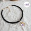 ESTRELLA || Collier Crocheté en Spirales avec Perles "Miyuki" - Noir & Doré