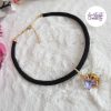 ESTRELLA || Collier Crocheté en Spirales avec Perles "Miyuki" - Noir & Doré