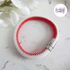TWO FACES || Bracelet Fin Crocheté Acier Inoxydable en Spirales avec Perles "Miyuki" avec Fermoir Aimanté