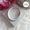 TWO FACES || Bracelet Fin Crocheté Acier Inoxydable en Spirales avec Perles "Miyuki" avec Fermoir Aimanté