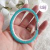TWO FACES || Bracelet Fin Crocheté Acier Inoxydable en Spirales avec Perles "Miyuki" avec Fermoir Aimanté