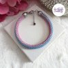 TWO FACES || Bracelet Fin Crocheté Acier Inoxydable en Spirales avec Perles "Miyuki"