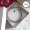 TWO FACES || Bracelet Fin Crocheté Acier Inoxydable en Spirales avec Perles "Miyuki"