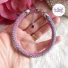 TWO FACES || Bracelet Fin Crocheté Acier Inoxydable en Spirales avec Perles "Miyuki"