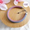 TWO FACES || Bracelet Fin Crocheté Acier Inoxydable en Spirales avec Perles "Miyuki"