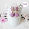 ENSEMBLE – SALDINA || Pendentif + Boucles d’oreilles Faits Main Crocheté Boule De 20 Mm En Perles “Miyuki” – Rose Antique