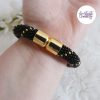 CELESTYA || Bracelet Crocheté Acier Inoxydable en Spirales avec Perles "Miyuki" avec Fermoir Aimanté