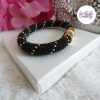 CELESTYA || Bracelet Crocheté Acier Inoxydable en Spirales avec Perles "Miyuki" avec Fermoir Aimanté