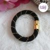 CELESTYA || Bracelet Crocheté Acier Inoxydable en Spirales avec Perles "Miyuki" avec Fermoir Aimanté