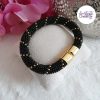 CELESTYA || Bracelet Crocheté Acier Inoxydable en Spirales avec Perles "Miyuki" avec Fermoir Aimanté