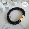 CELESTYA || Bracelet Crocheté Acier Inoxydable en Spirales avec Perles "Miyuki" avec Fermoir Aimanté