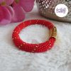 CELESTYA || Bracelet Crocheté Acier Inoxydable en Spirales avec Perles "Miyuki" avec Fermoir Aimanté