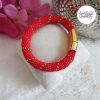 CELESTYA || Bracelet Crocheté Acier Inoxydable en Spirales avec Perles "Miyuki" avec Fermoir Aimanté