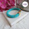 CELESTYA || Bracelet Crocheté Acier Inoxydable en Spirales avec Perles "Miyuki" avec Fermoir Aimanté