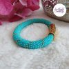 CELESTYA || Bracelet Crocheté Acier Inoxydable en Spirales avec Perles "Miyuki" avec Fermoir Aimanté