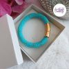 CELESTYA || Bracelet Crocheté Acier Inoxydable en Spirales avec Perles "Miyuki" avec Fermoir Aimanté