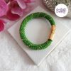 CELESTYA || Bracelet Crocheté Acier Inoxydable en Spirales avec Perles « Miyuki » avec Fermoir Aimanté
