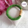 CELESTYA || Bracelet Crocheté Acier Inoxydable en Spirales avec Perles "Miyuki" avec Fermoir Aimanté