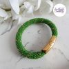 CELESTYA || Bracelet Crocheté Acier Inoxydable en Spirales avec Perles "Miyuki" avec Fermoir Aimanté