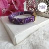 CELESTYA || Bracelet Crocheté Acier Inoxydable en Spirales avec Perles "Miyuki" avec Fermoir Aimanté