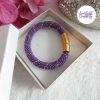 CELESTYA || Bracelet Crocheté Acier Inoxydable en Spirales avec Perles "Miyuki" avec Fermoir Aimanté
