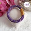 CELESTYA || Bracelet Crocheté Acier Inoxydable en Spirales avec Perles "Miyuki" avec Fermoir Aimanté