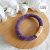 CELESTYA || Bracelet Crocheté Acier Inoxydable en Spirales avec Perles "Miyuki" avec Fermoir Aimanté
