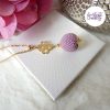 ENSEMBLE – SALDINA || Pendentif + Boucles d’oreilles Faits Main Crocheté Boule De 20 Mm En Perles “Miyuki” – Rose Antique