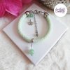 BUTTERFLY || Bracelet Crocheté Fait Main En Acier Inoxydable Et Perles “Miyuki” & Aventurine