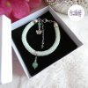 BUTTERFLY || Bracelet Crocheté Fait Main En Acier Inoxydable Et Perles “Miyuki” & Aventurine