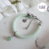 BUTTERFLY || Bracelet Crocheté Fait Main En Acier Inoxydable Et Perles “Miyuki” & Aventurine