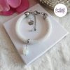 BUTTERFLY || Bracelet Crocheté Fait Main En Acier Inoxydable Et Perles “Miyuki” & Opalite