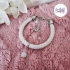 BUTTERFLY || Bracelet Crocheté Fait Main En Acier Inoxydable Et Perles “Miyuki” & Opalite