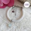 BUTTERFLY || Bracelet Crocheté Fait Main En Acier Inoxydable Et Perles “Miyuki” & Opalite