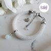 BUTTERFLY || Bracelet Crocheté Fait Main En Acier Inoxydable Et Perles “Miyuki” & Opalite