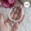 BUTTERFLY || Bracelet Crocheté Fait Main En Acier Inoxydable Et Perles “Miyuki” & Opalite