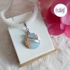 BUTTERFLY || Collier Crocheté Fait Main En Acier Inoxydable Et Perles “Miyuki” & Opalite