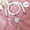 BUTTERFLY || Collier Crocheté Fait Main En Acier Inoxydable Et Perles “Miyuki” & Opalite