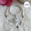 BUTTERFLY || Collier Crocheté Fait Main En Acier Inoxydable Et Perles “Miyuki” & Opalite