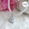 BUTTERFLY || Collier Crocheté Fait Main En Acier Inoxydable Et Perles “Miyuki” & Opalite