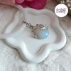 BUTTERFLY || Collier Crocheté Fait Main En Acier Inoxydable Et Perles “Miyuki” & Opalite