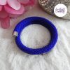 Bracelet Mémoire Sans Fermoir Crocheté Fait Main en Perles "Miyuki" - Bleu