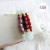 AELORIA || Bracelet Elastique fait-main en Perles Amethyste, Cornaline, Rhodonite et Opalite